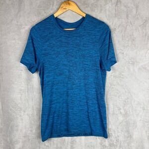 Lululemon Metal Vent Tech Blue Space Dye Athletic Short Sleeve Shirt Small